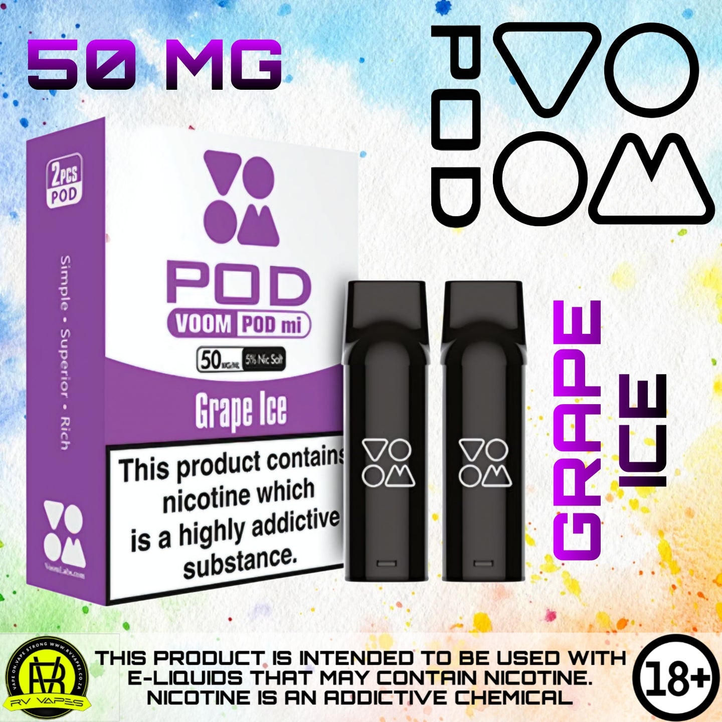 Voom Pod Garpe Ice 5% Nic salts