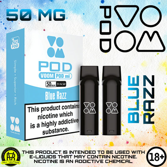 Voom Pod Blue Razz 5% Nic Salts